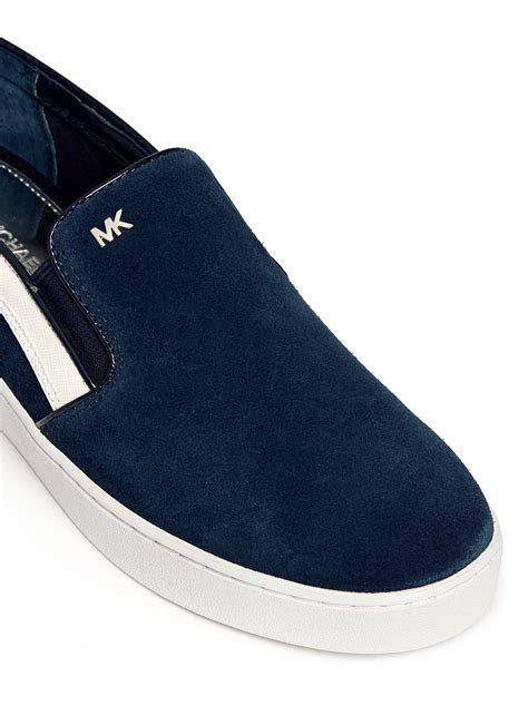 michael kors keaton suede slip on|Michael Kors leather slip ons.